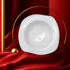 White square ceramic bowl, a simple household meal bowl for serving rice and vegetables Specification image
